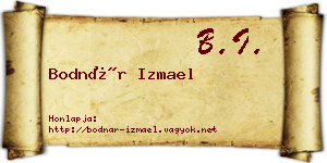 Bodnár Izmael névjegykártya